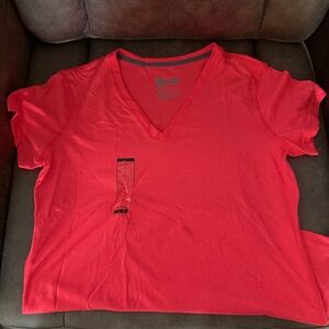 Nike Orange Short Sleeve Tee Casual Crew Neck